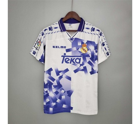 Real Madrid 96/97 Third White&Blue Soccer Jersey